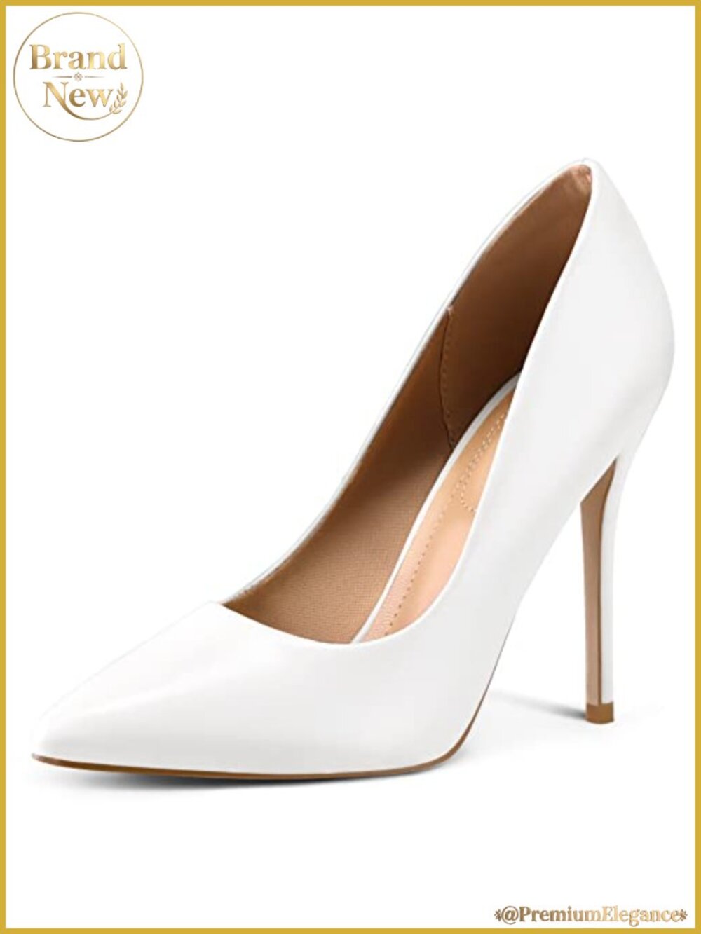 Women's Stiletto High Heel Pumps - 4 Inch Closed Toe Dress Shoes, Latex